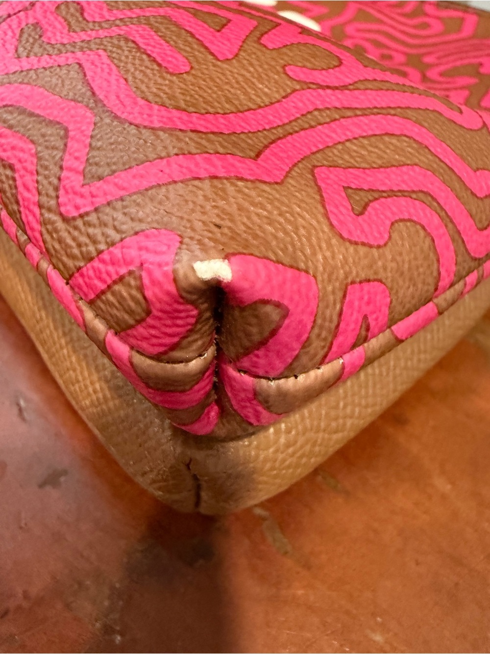 COACH x Keith Haring Lyla Crossbody Bag F11773 Fuchsia Brown Flying Angel Art - Picture 6 of 16